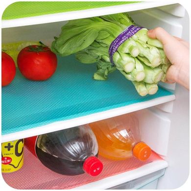 Антибактериальные коврики для холодильника 4 шт. зеленые (4223)