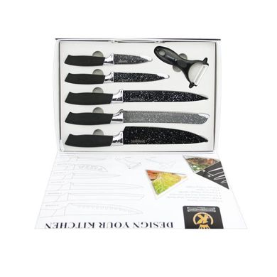 Набор ножей с мраморным покрытием (4174)