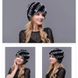 Меховая женская шапка Герда, черно-серая (4650) фото 2 из 7