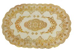Овальная салфетка с золотым декором 45х30 см (4278)
