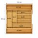 Лоток-органайзер раздвижной для столовых приборов из бамбука (4684) фото 2 из 4