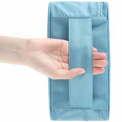 Дорожная сумка для нижнего белья 6 отделений голубая (4479)