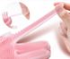 Силиконовые перчатки для мытья посуды розовые (4464) фото 4 из 5