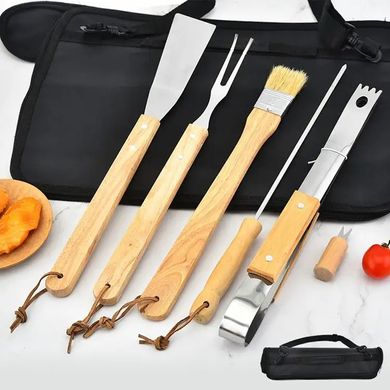 Набор инструментов для барбекю и гриля в чехле
