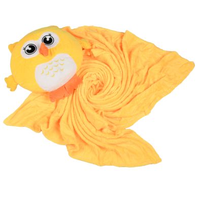Игрушка-подушка с пледом Сова 3 в 1, желтый (4742)