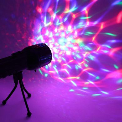 Светодиодный цветной LED проектор на штативе 2-в-1 (4329)