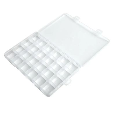 Квадратный пластиковый контейнер для мелочей на 24 ячейки с замком (4896)