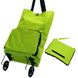 Складная сумка для покупок на колесиках зеленая (4484) фото 1 из 7