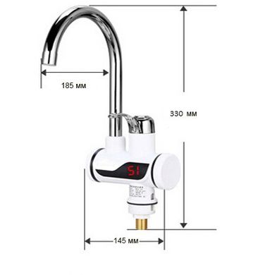 Проточный цифровой мгновенный кран водонагреватель (D714)